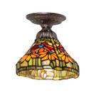 Semi-Flush Mts. Glass Down by Meyda Tiffany ( 57 | 276101 Poinsettia ) 