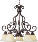 Mid. Chandeliers Glass Down by Maxim ( 16 | 12206FIOI Manor ) 