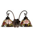 Sconces Double Glass by Meyda Tiffany ( 57 | 18709 Tiffany Rosebush ) 