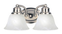 Bathroom Fixtures Two Lights by Maxim ( 16 | 2687MRSN Malaga ) 