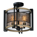 Semi-Flush Mts. Drum Shade by Maxim ( 16 | 27560BKBWAB Boundry ) 