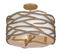 Semi-Flush Mts. Drum Shade by Minka-Lavery ( 7 | 3715-788 Branch Reality ) 