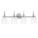 Bathroom Fixtures Four Lights by Maxim ( 16 | 12334WTPC Milk ) 