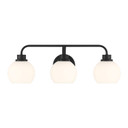Bathroom Fixtures Three Lights by Meridian ( 446 | M80081MBK ) 