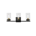 Bathroom Fixtures Three Lights by Maxim ( 16 | 12403CLBKSBR Pinn ) 