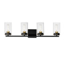 Bathroom Fixtures Four Lights by Maxim ( 16 | 12404CLBKSBR Pinn ) 