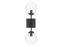 Sconces Double Glass by Meridian ( 446 | M90001-BK Mscon ) 
