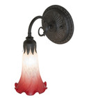 Sconces Single Glass by Meyda Tiffany ( 57 | 260473 Pink/White ) 