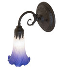 Sconces Single Glass by Meyda Tiffany ( 57 | 260491 Blue/White ) 
