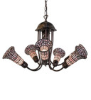 Mid. Chandeliers Glass Up by Meyda Tiffany ( 57 | 251594 Stained Glass Pond Lily ) 