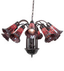 Mid. Chandeliers Glass Down by Meyda Tiffany ( 57 | 251609 Stained Glass Pond Lily ) 