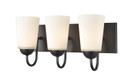 Bathroom Fixtures Three Lights by Millennium ( 59 | 9813-MB Ivey Lake ) 
