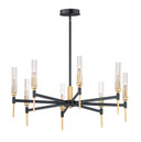 Mid. Chandeliers Glass Up by Maxim ( 16 | 16128CLBKAB Flambeau ) 