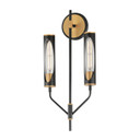 Sconces Double Candle by Maxim ( 16 | 16170CLBKAB Regent ) 