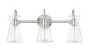 Bathroom Fixtures Three Lights by Millennium ( 59 | 21003-BN Camellia ) 