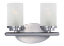 Bathroom Fixtures Two Lights by Maxim ( 16 | 10212FTSN Corona ) 