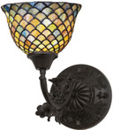 Sconces Single Glass by Meyda Tiffany ( 57 | 109518 Tiffany Fishscale ) 