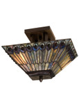Semi-Flush Mts. Bowl Style by Meyda Tiffany ( 57 | 31191 Tiffany Jeweled Peacock ) 