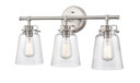 Bathroom Fixtures Three Lights by Millennium ( 59 | 4413-BN Amberose ) 