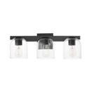 Bathroom Fixtures Three Lights by Maxim ( 16 | 21233CLBK Scoop ) 