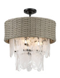 Semi-Flush Mts. Drum Shade by Minka-Lavery ( 7 | 5296-66A Breakers Isle ) 