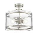 Semi-Flush Mts. Drum Shade by Millennium ( 59 | 47002-PN Bennetti ) 