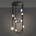 Large Chandeliers Multi-Port/Cascade by Modern Forms ( 281 | FM-42551-27-BK Tableau ) 