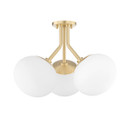 Semi-Flush Mts. Glass Down by Mitzi ( 428 | H134603-AGB Estee ) 