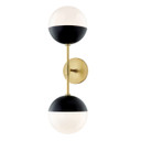Sconces Double Glass by Mitzi ( 428 | H344102A-AGB/BK Renee ) 