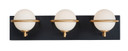Bathroom Fixtures Three Lights by Maxim ( 16 | 21603SWBKGLD Revolve ) 