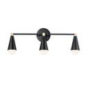 Bathroom Fixtures Three Lights by Maxim ( 16 | 11263BKSBR/BUL Lovell ) 