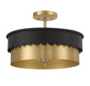 Semi-Flush Mts. Drum Shade by Meridian ( 446 | M60072MBKNB ) 