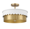 Semi-Flush Mts. Drum Shade by Meridian ( 446 | M60072WHNB ) 