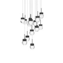 Mid. Chandeliers Multi-Port/Cascade by Modern Forms ( 281 | PD-82015R-BK Double Bubble ) 