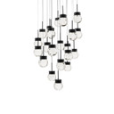 Mid. Chandeliers Multi-Port/Cascade by Modern Forms ( 281 | PD-82021R-BK Double Bubble ) 