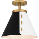 Semi-Flush Mts. Glass Down by Quoizel ( 10 | QSF6224BWS Quoizel Semi-Flush Mount ) 