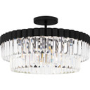 Semi-Flush Mts. Glass Down by Quoizel ( 10 | QSF6742MBK Quoizel Semi-Flush Mount ) 