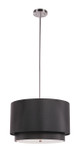 Pendants Drum Shade by Trans Globe Imports ( 110 | PND-802 BK Schiffer ) 