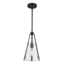 Mini Pendants Glass Down by Trans Globe Imports ( 110 | 11581 BK Armani ) 