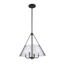 Mini Chandeliers Glass Shade by Trans Globe Imports ( 110 | 11584 BK Armani ) 