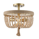 Semi-Flush Mts. Bowl Style by Trans Globe Imports ( 110 | 11606 AG Taylan ) 