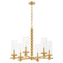 Mid. Chandeliers Glass Up by Quorum ( 19 | 660-6-80 Lee Boulevard ) 