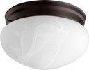 Flush Mounts Bowl Style by Quorum ( 19 | 3021-8-86 3021 Faux Alabaster Mushrooms ) 