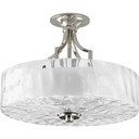 Semi-Flush Mts. Drum Shade by Progress Lighting ( 54 | P3434-104 Caress ) 