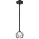 Mini Pendants Glass Down by Trans Globe Imports ( 110 | 11661 BK Sequoia ) 