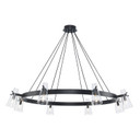 Large Chandeliers Glass Shade by Trans Globe Imports ( 110 | 11678 BK LuminaGlow ) 