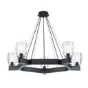 Large Chandeliers Glass Shade by Trans Globe Imports ( 110 | 11685 BK Harmony Hills ) 