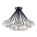 Semi-Flush Mts. Glass Down by Trans Globe Imports ( 110 | 11738 BK Crystal Court ) 