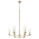 Mid. Chandeliers Glass Up by Quorum ( 19 | 674-9-60 Merrick ) 
