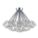 Semi-Flush Mts. Glass Down by Trans Globe Imports ( 110 | 11739 PC Crystal Court ) 